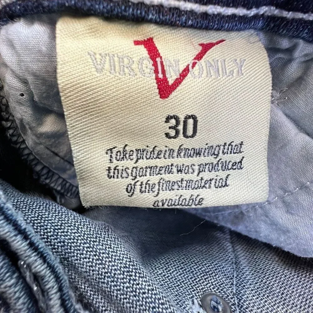 V.O. Jeans | Blue Embellished-Pocket Jeans - Women 30 Boot Cut Low Rise Y2K